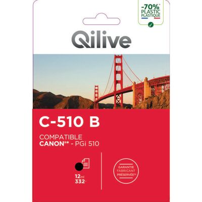 Tinteiro Compativel Qilive 510 Canon Preto Tinteiro Compativel Qilive 510 Canon Preto
