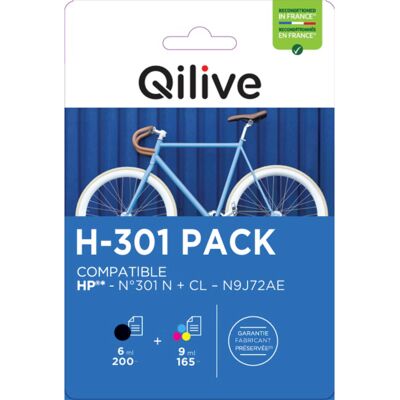 Pack Tinteiros Qilive Compatível Hp 301 Preto E Cor Pack Tinteiros Qilive Compatível Hp 301 Preto E Cor