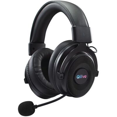 Auscultadores Gaming Qilive 600155406 S/fios Preto Q.3406 Auscultadores Gaming Qilive 600155406 S/fios Preto Q.3406