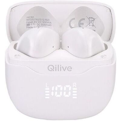 Auriculares Tws Qilive Q1621 Branco Auriculares Tws Qilive Q1621 Branco