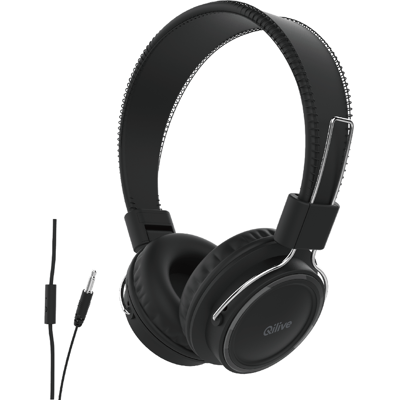 Auscultadores Com Fio Qilive 600106016 Preto Q1296 Auscultadores Com Fio Qilive 600106016 Preto Q1296