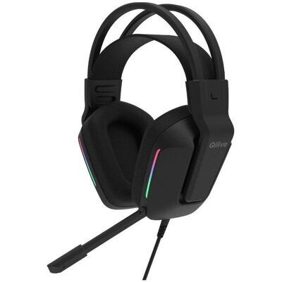 Auscultadores Gaming Qilive Q.3408 Preto Auscultadores Gaming Qilive Q.3408 Preto