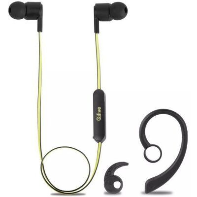 Auriculares Bluetooth Qilive Q.1668 Sport Preto/amarelo Auriculares Bluetooth Qilive Q.1668 Sport Preto/amarelo