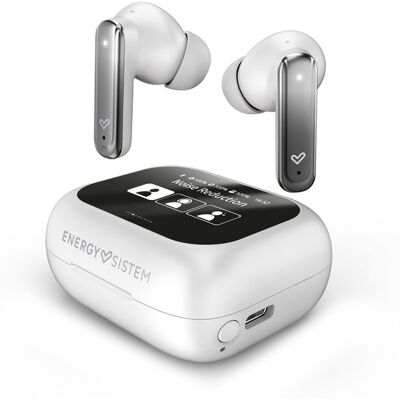 Auriculares Tws Energy Sistem Snow Screensound Branco Tws Auriculares Tws Energy Sistem Snow Screensound Branco Tws