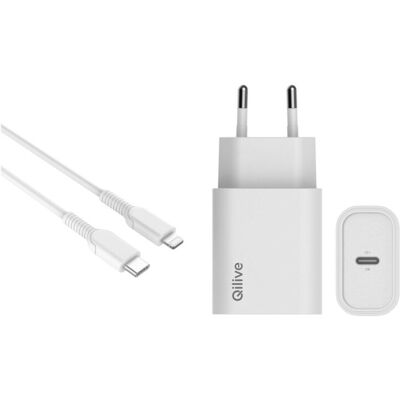 Carregador 1 Usbc 20w Qilive 600183085 Csr Br Usbc-8pin Mfi Carregador 1 Usbc 20w Qilive 600183085 Csr Br Usbc-8pin Mfi