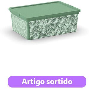 Caixa Para Arrumação Actuel 18l 40x17x34cm Modelos Sortidos Caixa Para Arrumação Actuel 18l 40x17x34cm Modelos Sortidos