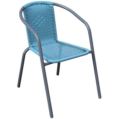 Cadeira Bistro Gardenstar Vime Azul 62x52x73.5cm Cadeira Bistro Gardenstar Vime Azul 62x52x73.5cm