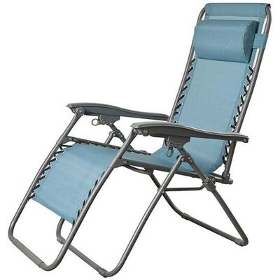 Cadeira Relax Gardenstar Multiposições Azul 158x65x108cm Cadeira Relax Gardenstar Multiposições Azul 158x65x108cm