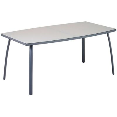 Mesa Metal Gardenstar Vidro Cinzento 160x90x73cm Mesa Metal Gardenstar Vidro Cinzento 160x90x73cm