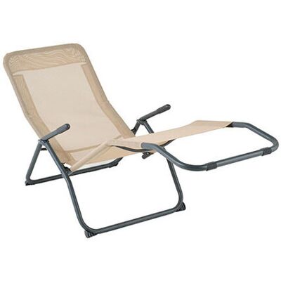 Espreguiçadeira Gardenstar Dobrável Bege 140x60cm Espreguiçadeira Gardenstar Dobrável Bege 140x60cm