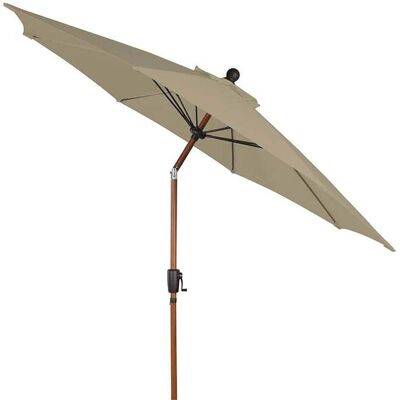 Chapéu Sol Gardenstar Com Manivela Taupe Ø270cm Chapéu Sol Gardenstar Com Manivela Taupe Ø270cm