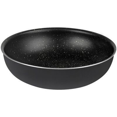 Wok Sem Pega Actuel Aluminio Preto 28cm Wok Sem Pega Actuel Aluminio Preto 28cm