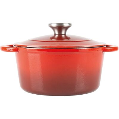 Caçarola Ferro Fundido Actuel Vermelho 5lt Caçarola Ferro Fundido Actuel Vermelho 5lt