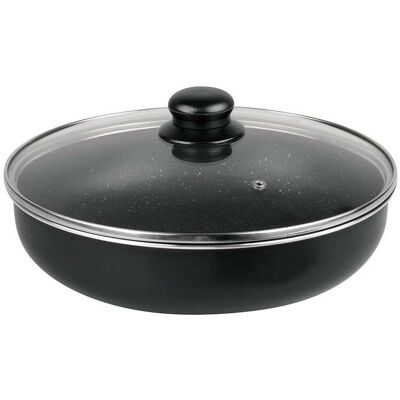 Frigideira Sem Pega Apta Indução Actuel Aluminio Com Tampa Preto 24cm Frigideira Sem Pega Apta Indução Actuel Aluminio Com Tampa Preto 24cm