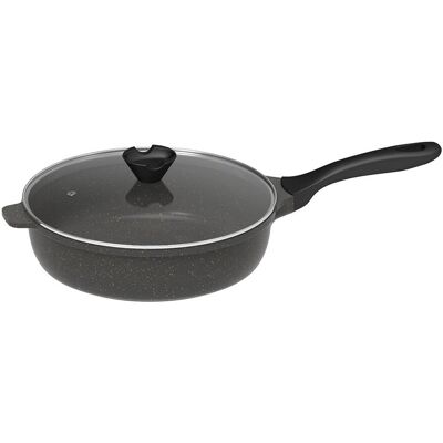 Frigideira Actuel Aluminio Fundido Preto Com Tampa 28cm Frigideira Actuel Aluminio Fundido Preto Com Tampa 28cm