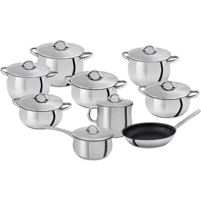 Trem Cozinha De Indução 9 Peças Domus Silampos Em Inox Trem Cozinha De Indução 9 Peças Domus Silampos Em Inox