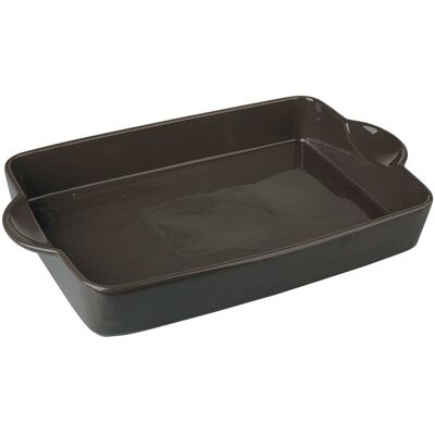 Assadeira Cerâmica Actuel Pega Cinz 40.5x24 5l Assadeira Cerâmica Actuel Pega Cinz 40.5x24 5l
