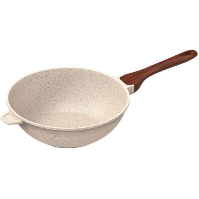 Wok Actuel Em Alumínio Fundido Bege 30 Cm Wok Actuel Em Alumínio Fundido Bege 30 Cm