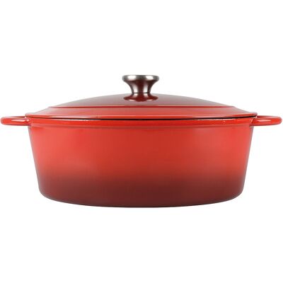 Caçarola Ferro Fundido Actuel Vermelho 6.5 L Caçarola Ferro Fundido Actuel Vermelho 6.5 L
