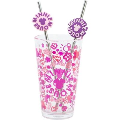 Copo Minnie Cherrylicious Com Palhinhas 480ml Copo Minnie Cherrylicious Com Palhinhas 480ml
