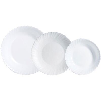 Serviço De Loiça Luminarc Branco 18 Peças Serviço De Loiça Luminarc Branco 18 Peças