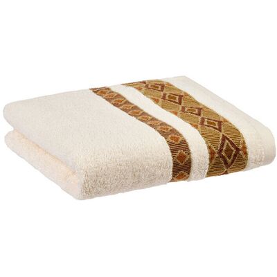 Lençol De Banho Com Barra Actuel Branco 450g 100x150cm Lençol De Banho Com Barra Actuel Branco 450g 100x150cm