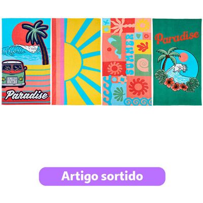 Toalha Praia Estampada Actuel 350g 90x160cm Modelos Sortidos Toalha Praia Estampada Actuel 350g 90x160cm Modelos Sortidos