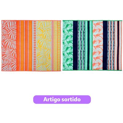Toalha Praia Aveludada Actuel Jacquard 400g150x180cm Modelos Sortidos Toalha Praia Aveludada Actuel Jacquard 400g150x180cm Modelos Sortidos