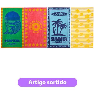 Toalha De Praia Actuel 420g 90x160cm Modelos Sortidos Toalha De Praia Actuel 420g 90x160cm Modelos Sortidos