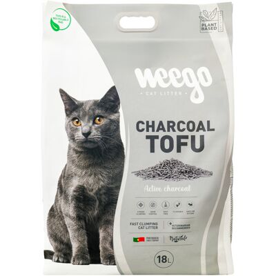 Areia Aglomerante Weego Tofu Carvão 18l Areia Aglomerante Weego Tofu Carvão 18l