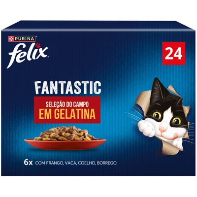 Ração úmida para gatos PURINA FELIX - Patê de Peixe e Carne - Nutrição Completa Ração úmida para gatos PURINA FELIX - Patê de Peixe e Carne - Nutrição Completa
