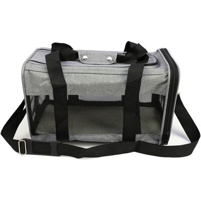 Transportadora Auchan Cinza Poliester 42x24x25cm Transportadora Auchan Cinza Poliester 42x24x25cm