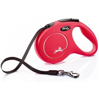 Trela New Classic Fita Flexi Vermelha 5mt L Trela New Classic Fita Flexi Vermelha 5mt L