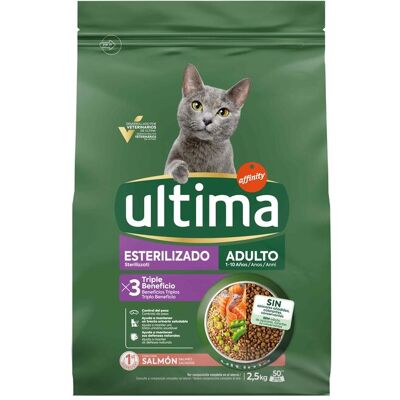 Ração para gatos esterilizados com salmão - 2,5kg - Ultima Ração para gatos esterilizados com salmão - 2,5kg - Ultima
