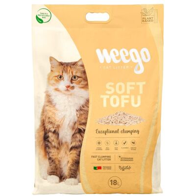 Areia Aglomerante Weego Tofu Suave 18l Areia Aglomerante Weego Tofu Suave 18l