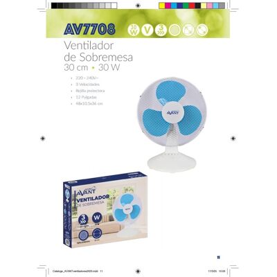 Ventilador de Mesa Avant 30W - Silencioso, 3 Velocidades Ventilador de Mesa Avant 30W - Silencioso, 3 Velocidades