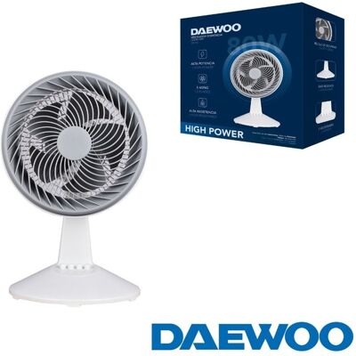 Ventoinha De Mesa Daewoo Dw9009 Branca 80w/25cm Ventoinha De Mesa Daewoo Dw9009 Branca 80w/25cm