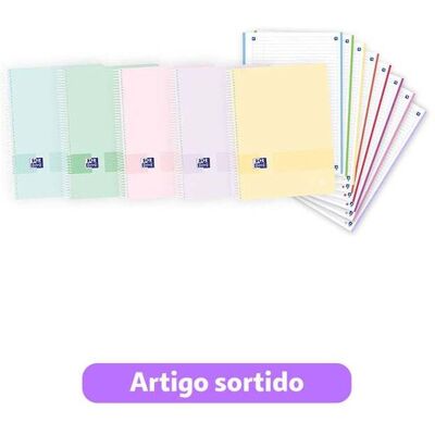 Caderno Espiral Oxford A4 Pautado 160 Folhas Live&go Cores Sortidas Caderno Espiral Oxford A4 Pautado 160 Folhas Live&go Cores Sortidas