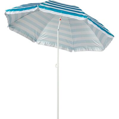 Chapéu Sol Inclinável Gardenstar Branco/azul Ø177cm Chapéu Sol Inclinável Gardenstar Branco/azul Ø177cm