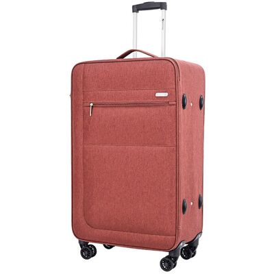 Mala De Viagem Grande Flexível Airport Terracota 8 Rodas 75x45x25cm Mala De Viagem Grande Flexível Airport Terracota 8 Rodas 75x45x25cm