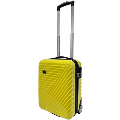 Mala De Cabine Rígida Airport Amarelo 8 Rodas 45x31x19cm Mala De Cabine Rígida Airport Amarelo 8 Rodas 45x31x19cm