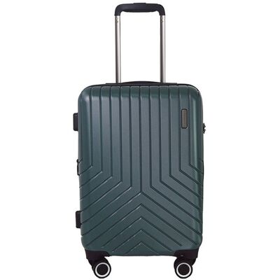 Mala De Cabine Rígida Airport Verde Metal 8 Rodas 35x55x23cm Mala De Cabine Rígida Airport Verde Metal 8 Rodas 35x55x23cm