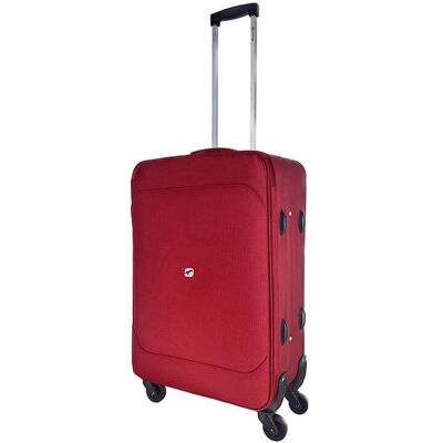 Mala De Viagem Média Flexível Airport Vermelho 4 Rodas 65x42x22cm Mala De Viagem Média Flexível Airport Vermelho 4 Rodas 65x42x22cm