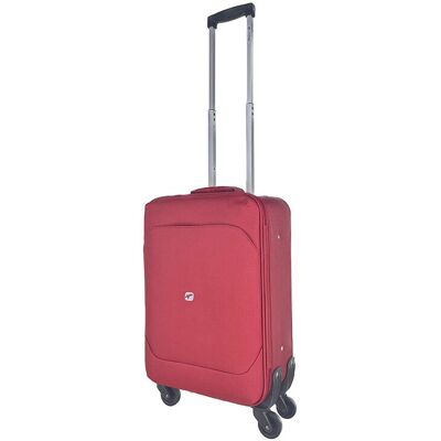 Mala De Cabine Flexível Airport Vermelho 4 Rodas 55x18x35cm Mala De Cabine Flexível Airport Vermelho 4 Rodas 55x18x35cm