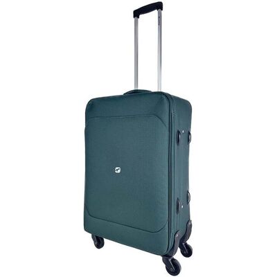 Mala De Viagem Média Flexível Airport Verde 4 Rodas 65x42x22cm Mala De Viagem Média Flexível Airport Verde 4 Rodas 65x42x22cm