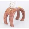 Hogar Y Más Gato Decorativo Arco de Gato Natural (19x19x9,5)