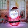 Elkuaie Personagens de Luz de Natal Decoração de Natal Leve Papai Noel Boneco de Neve Personagem de Pinguim com Led