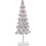 Lola Home Árvore de Natal LOLAHOME Triângulo de Troncos E Pinhas Branco (100x16x36 cm - Troncos)