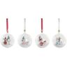 Dkd Home Decor Bola de Natal Pvc Pai Natal 4 Pcs 7 X 7 X 7.5 Cm