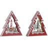 Dkd Home Decor Adorno Natalício Árvore Madeira Natal Led 19.5 X 4 X 22 Cm 2 Pcs